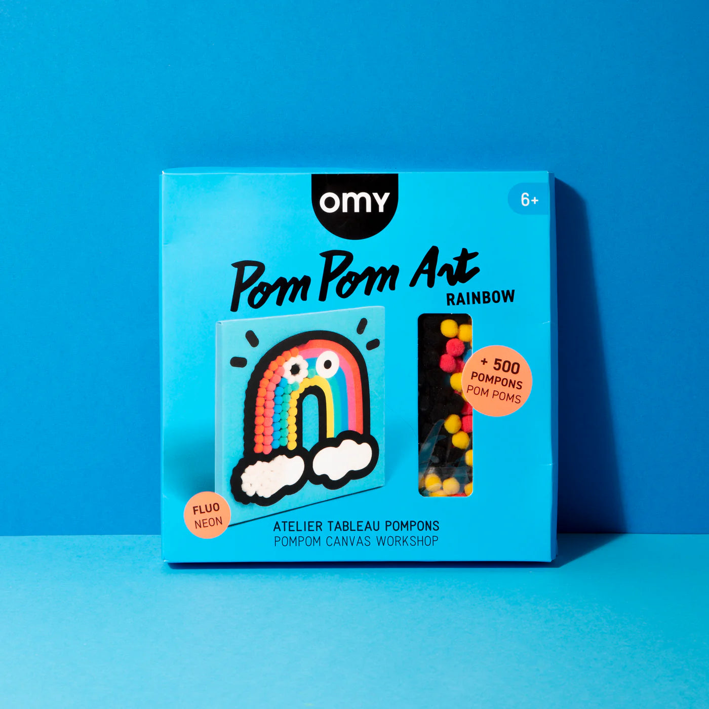 Omy - pom pom art - rainbow