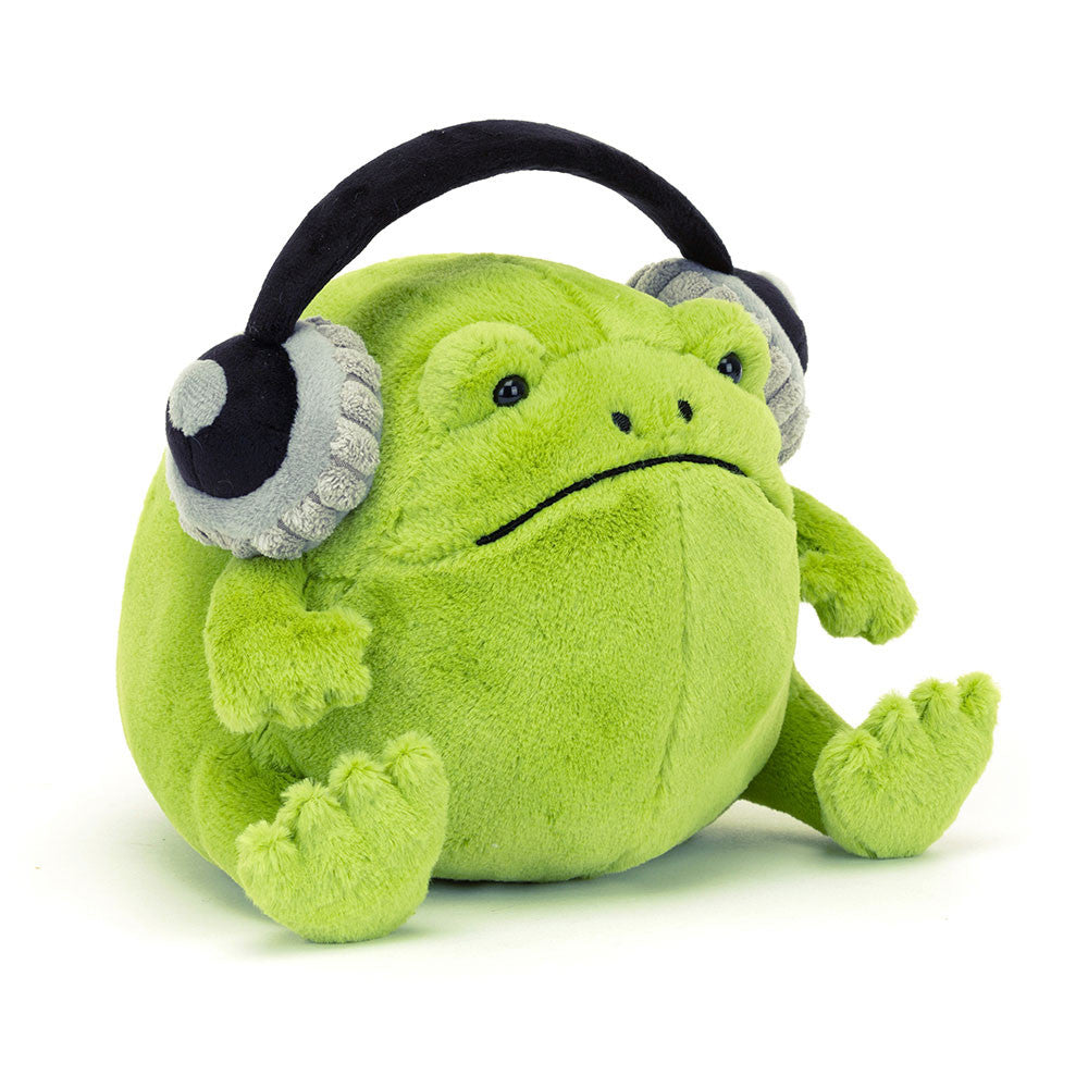 Jellycat - ricky rain frog with headphones