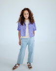 Repose Ams - cropped shirt - purple hearts