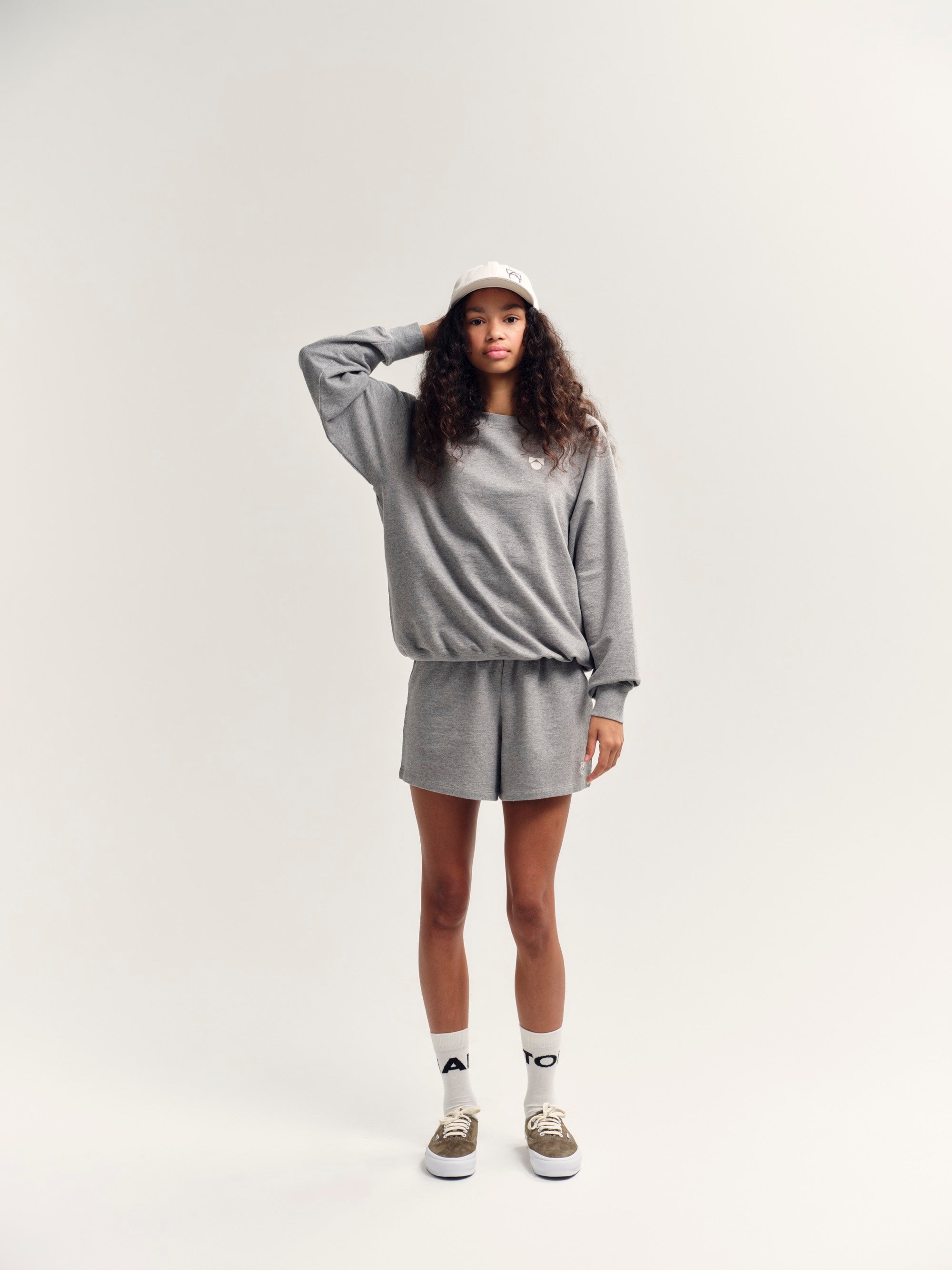 Main Story - fleece raglan sweatshirt - grey melange