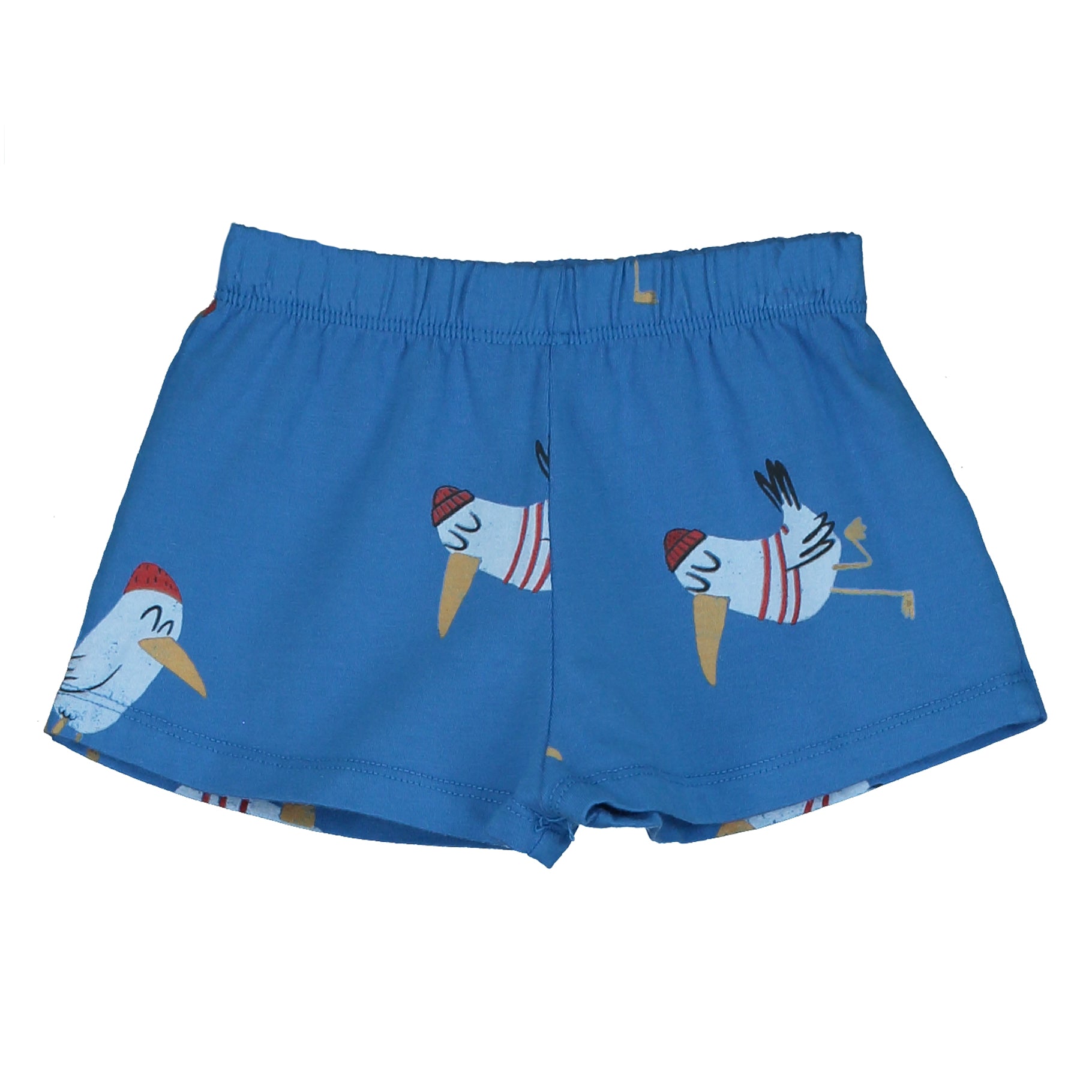 Lotie Kids - baby shorts - seagulls allover - royal blue