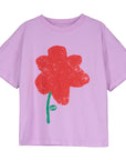 Lotie Kids - wide fit t-shirt - big poppy - verbena