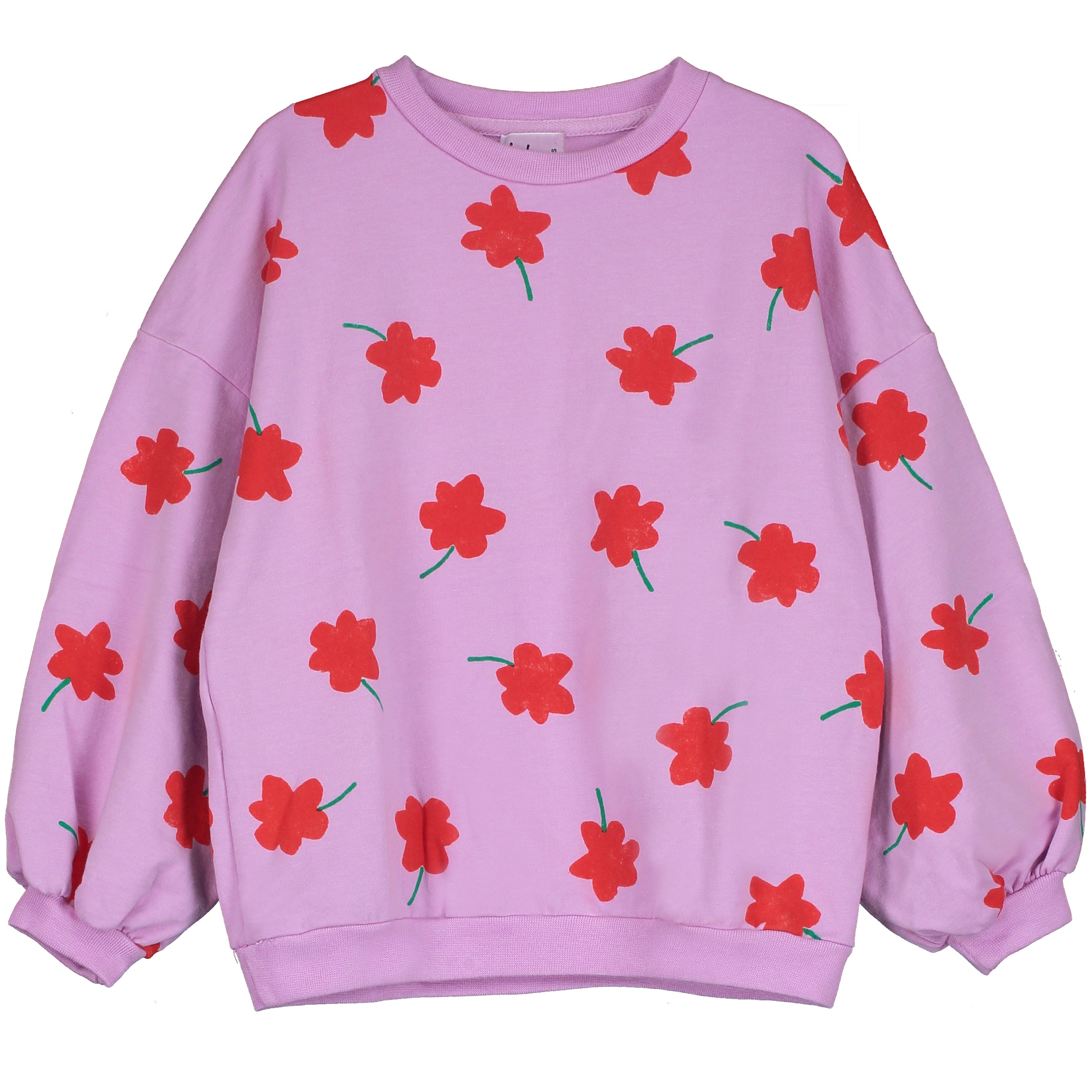 Lotie Kids - sweatshirt - poppies allover - verbena