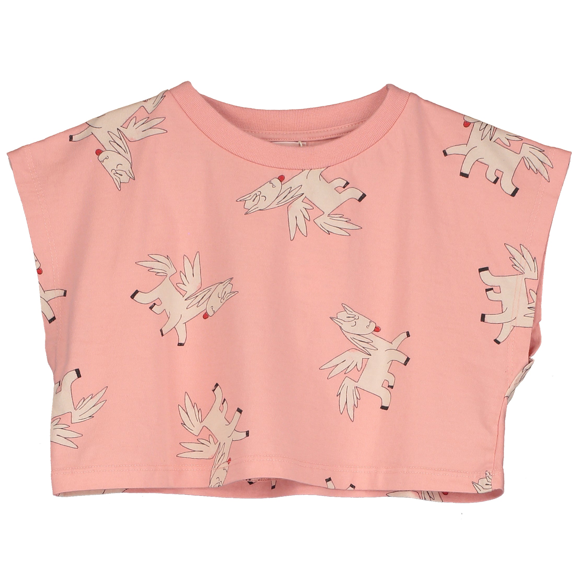 Lotie Kids - sleeveless t-shirt - pegasus - pale pink