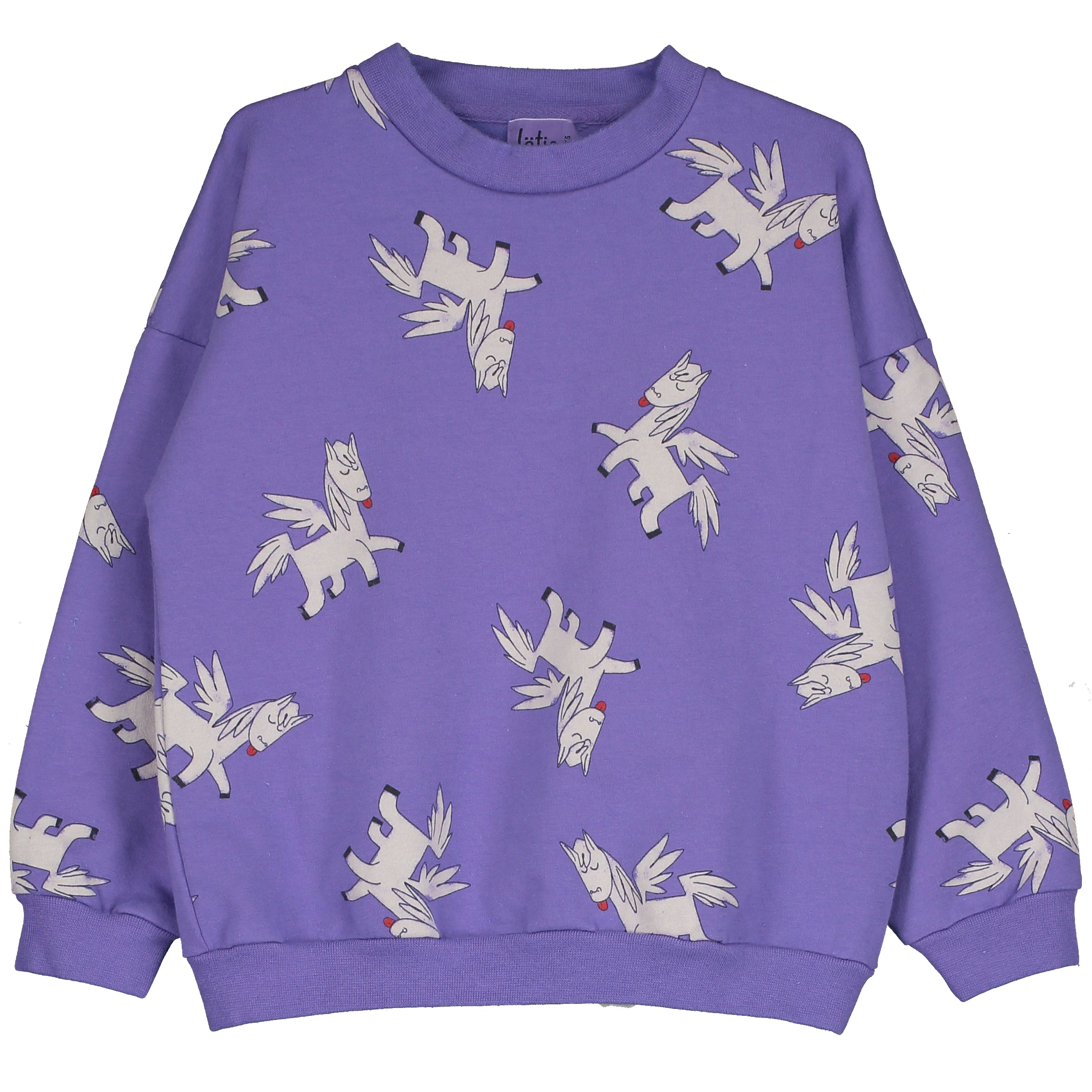 Lotie Kids - sweatshirt - pegasus allover - violet