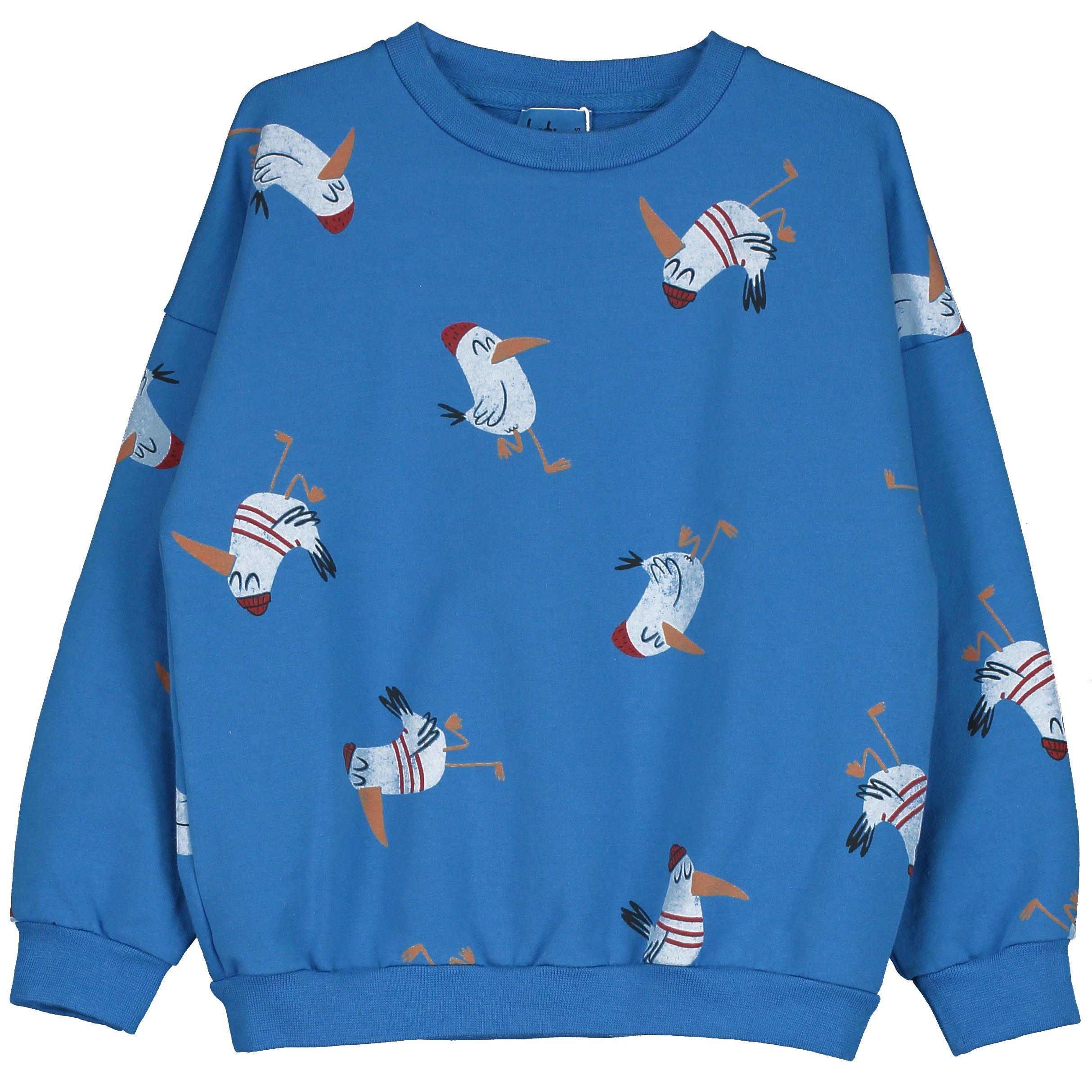 Lotie Kids - sweatshirt - seagulls allover - royal blue