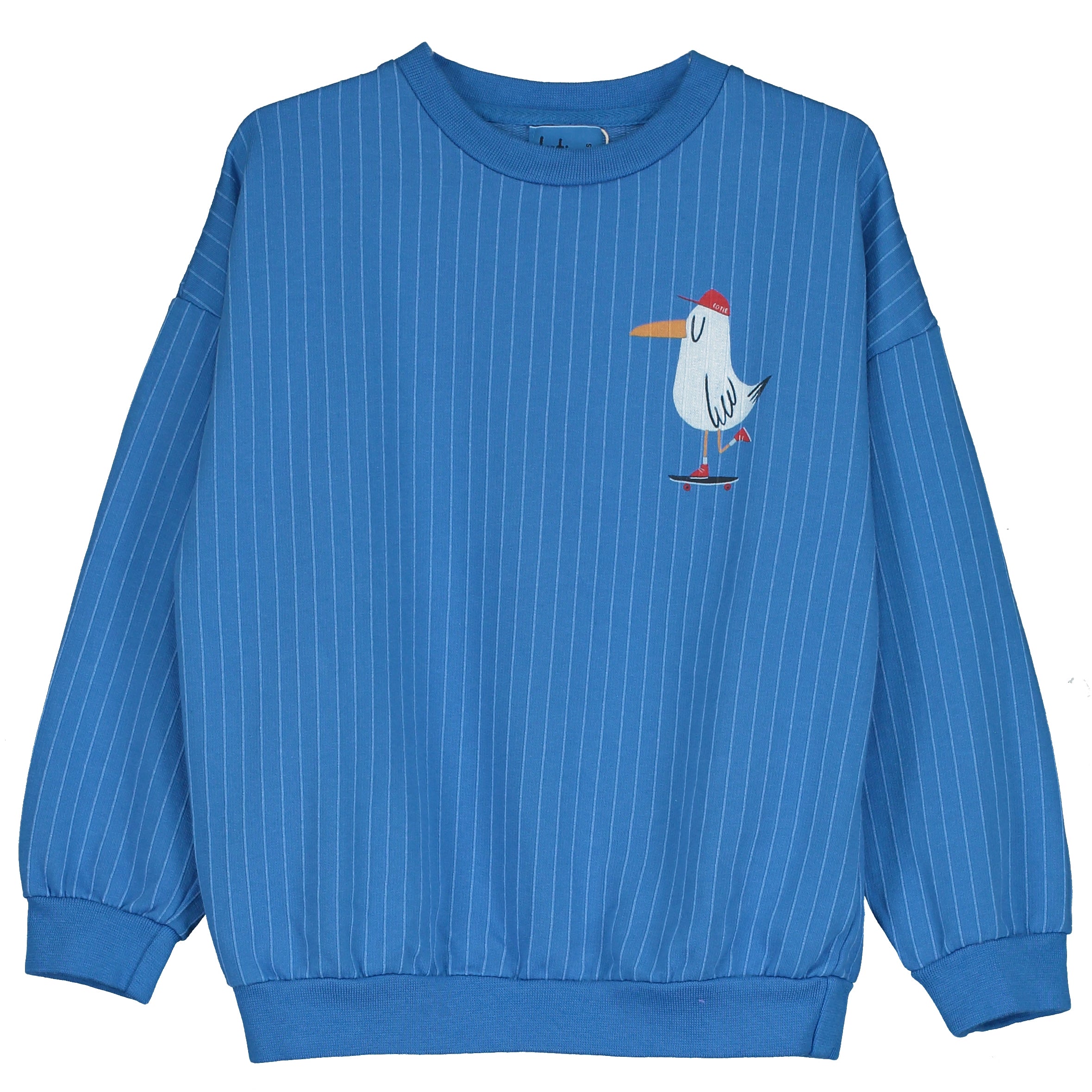 Lotie Kids - sweatshirt - skating seagull - royal blue