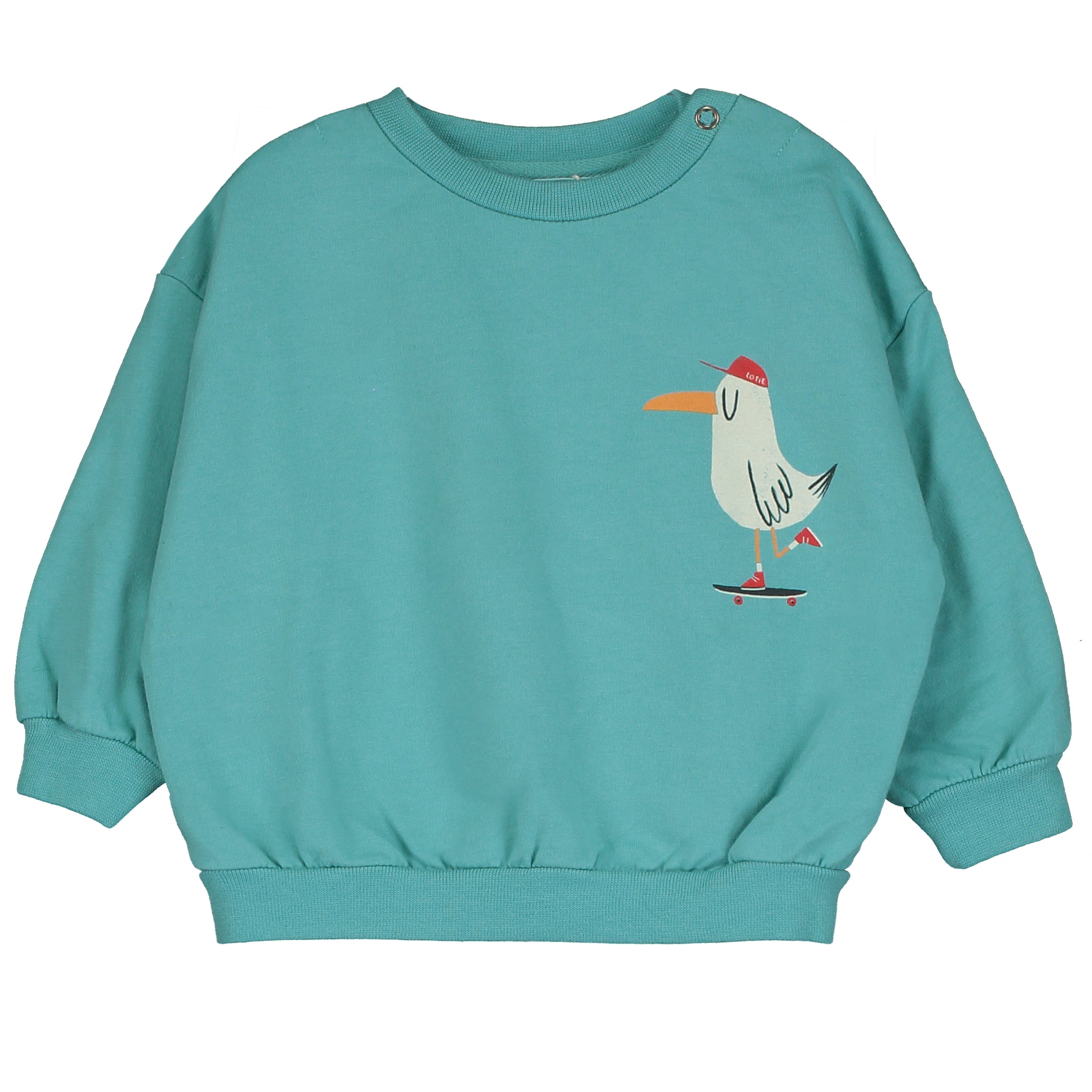 Lotie Kids - baby sweatshirt - skating seagull - pacific