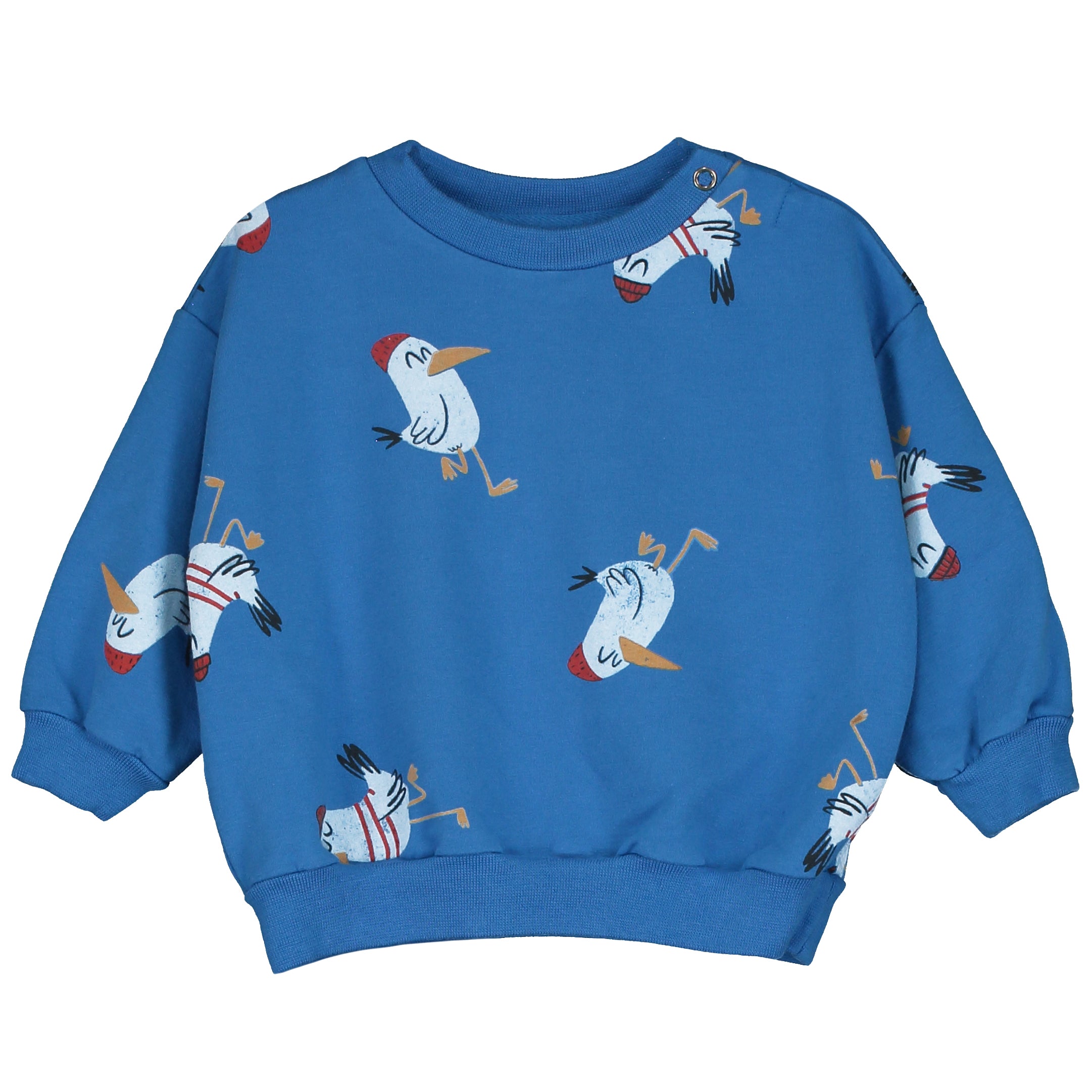 Lotie Kids - baby sweatshirt - seagulls allover - royal blue