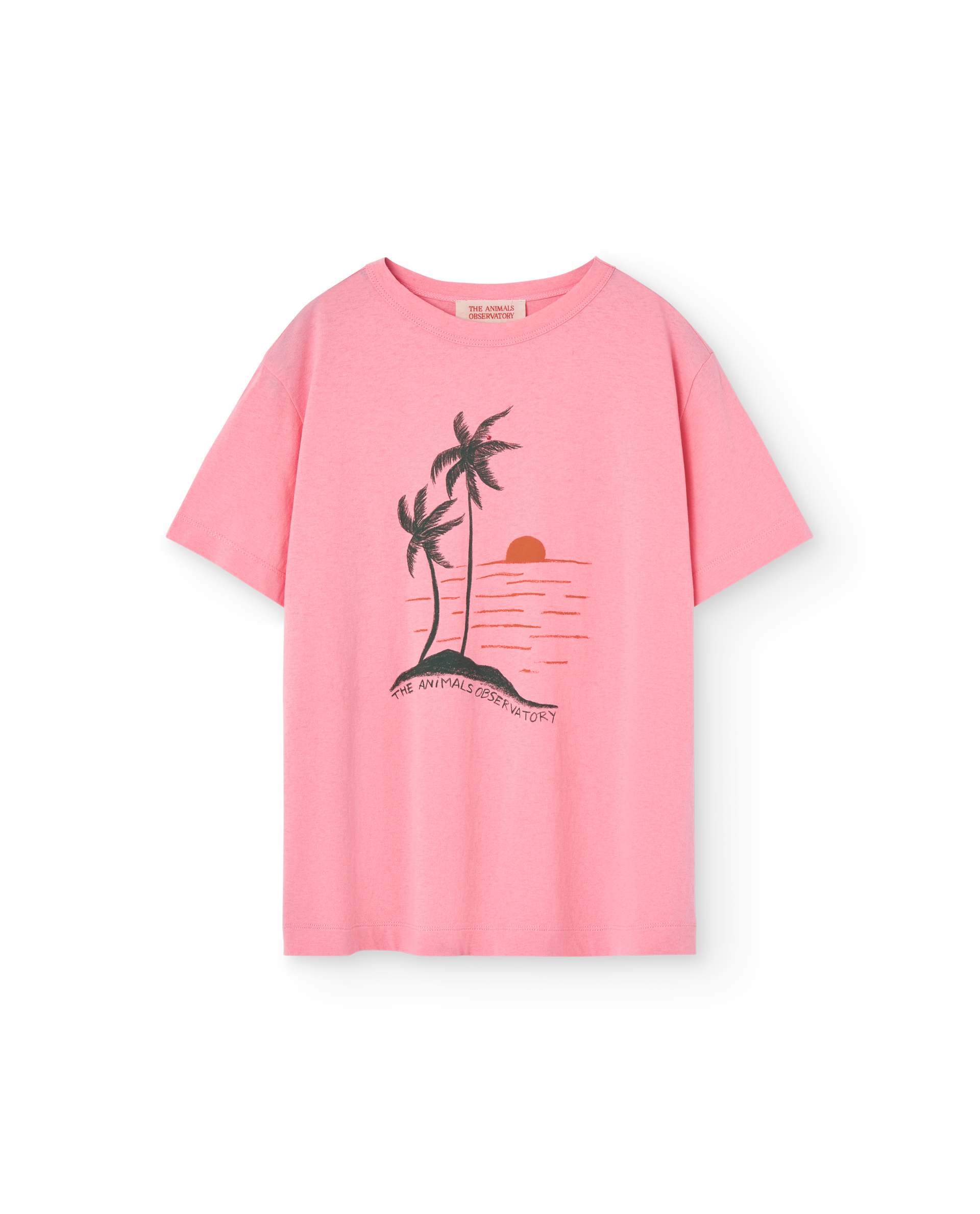 The animals observatory - big rooster kids t-shirt - pink