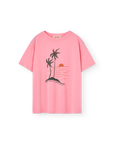 The animals observatory - big rooster kids t-shirt - pink