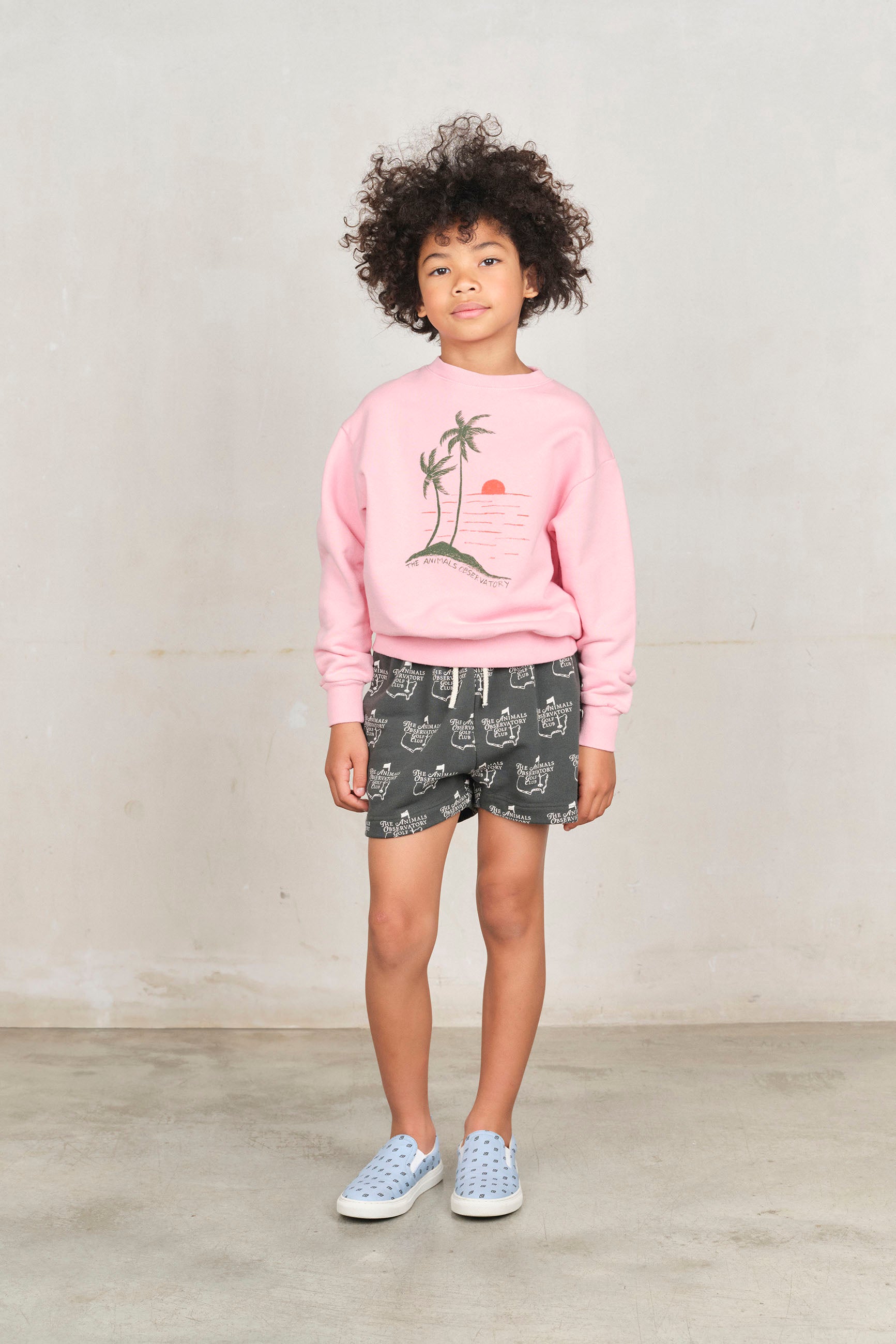 The animals observatory - bear kids sweatshirt - pink