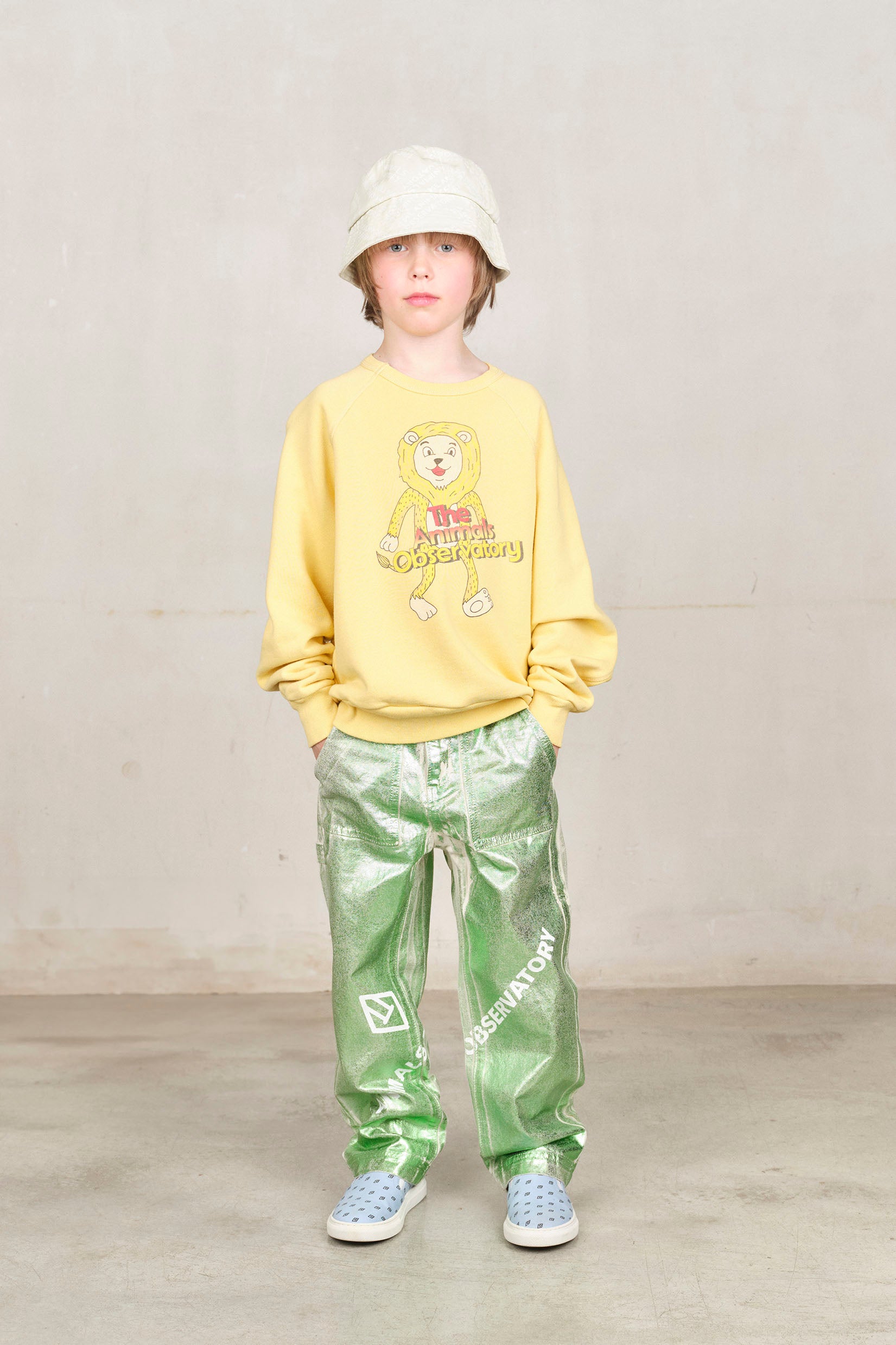 The animals observatory - shark kids sweatshirt - yellow