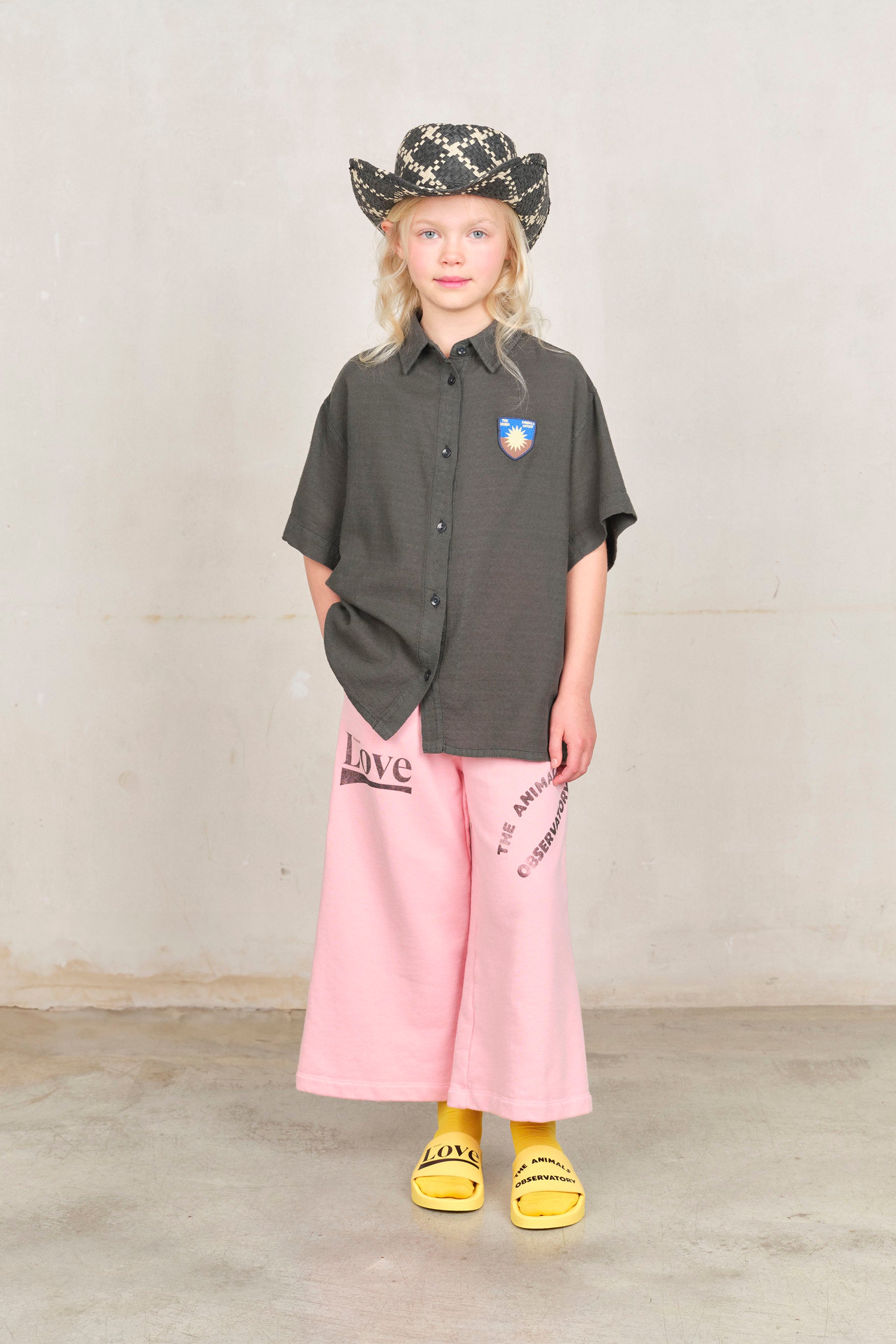 The animals observatory - platypus kids sweatpants - pink