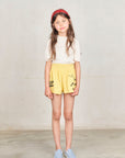 The animals observatory - puppy kids shorts - yellow