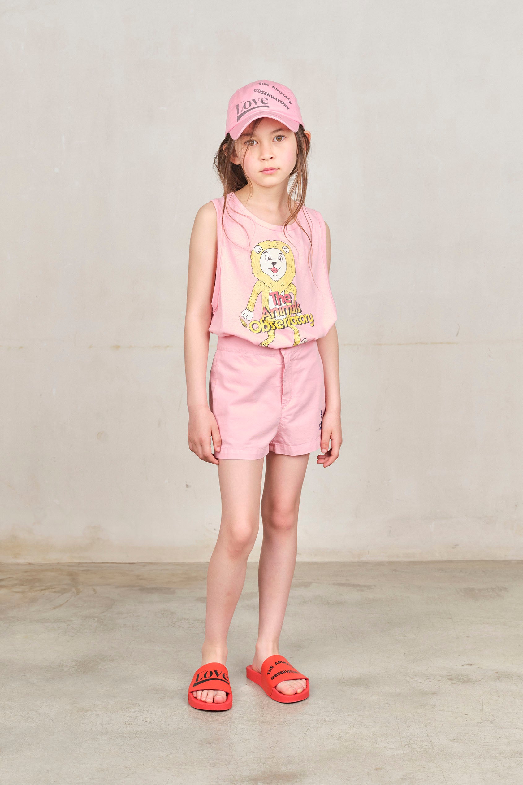 The animals observatory - frog kids tank top - pink