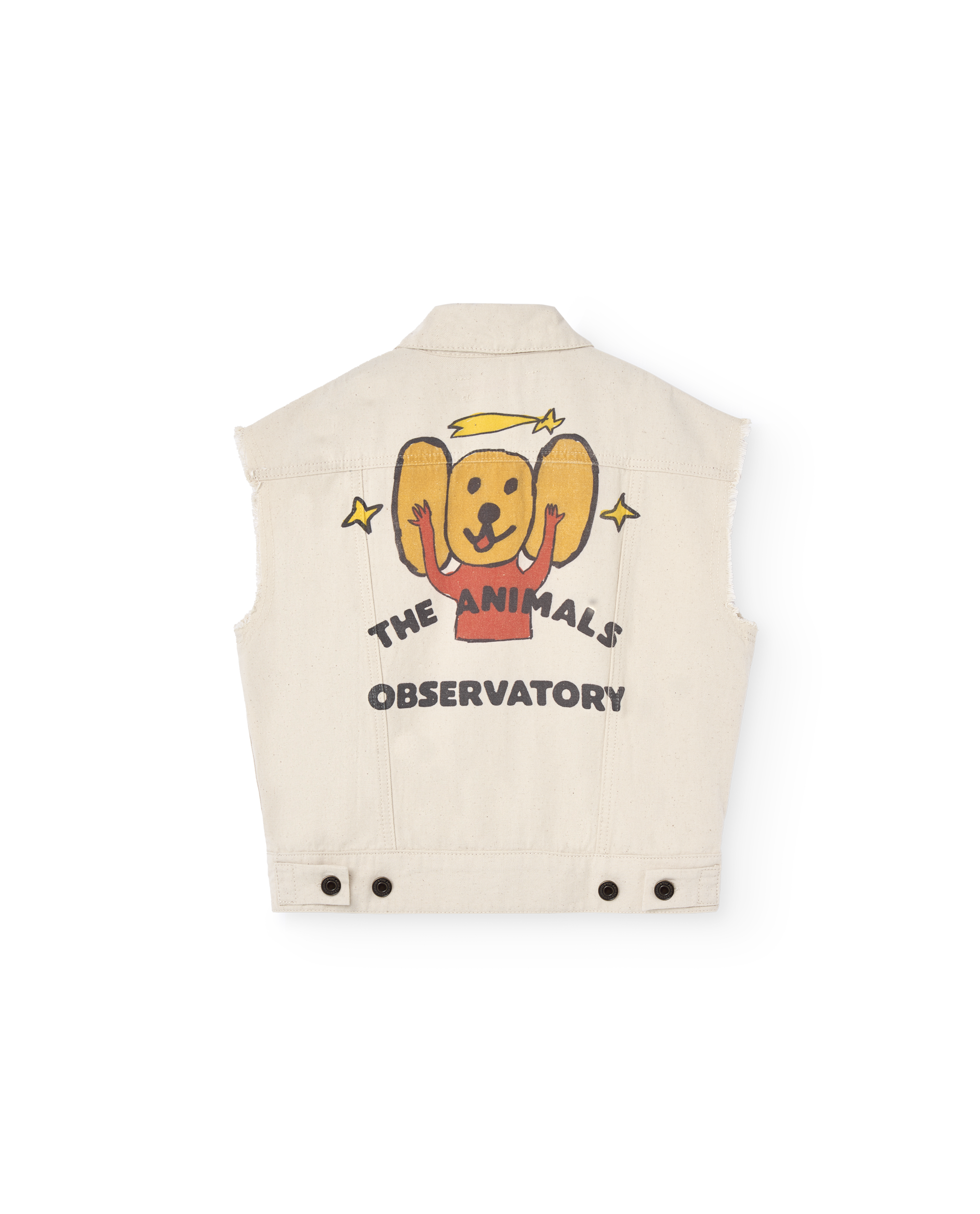 The animals observatory - hog kids denim vest - raw white