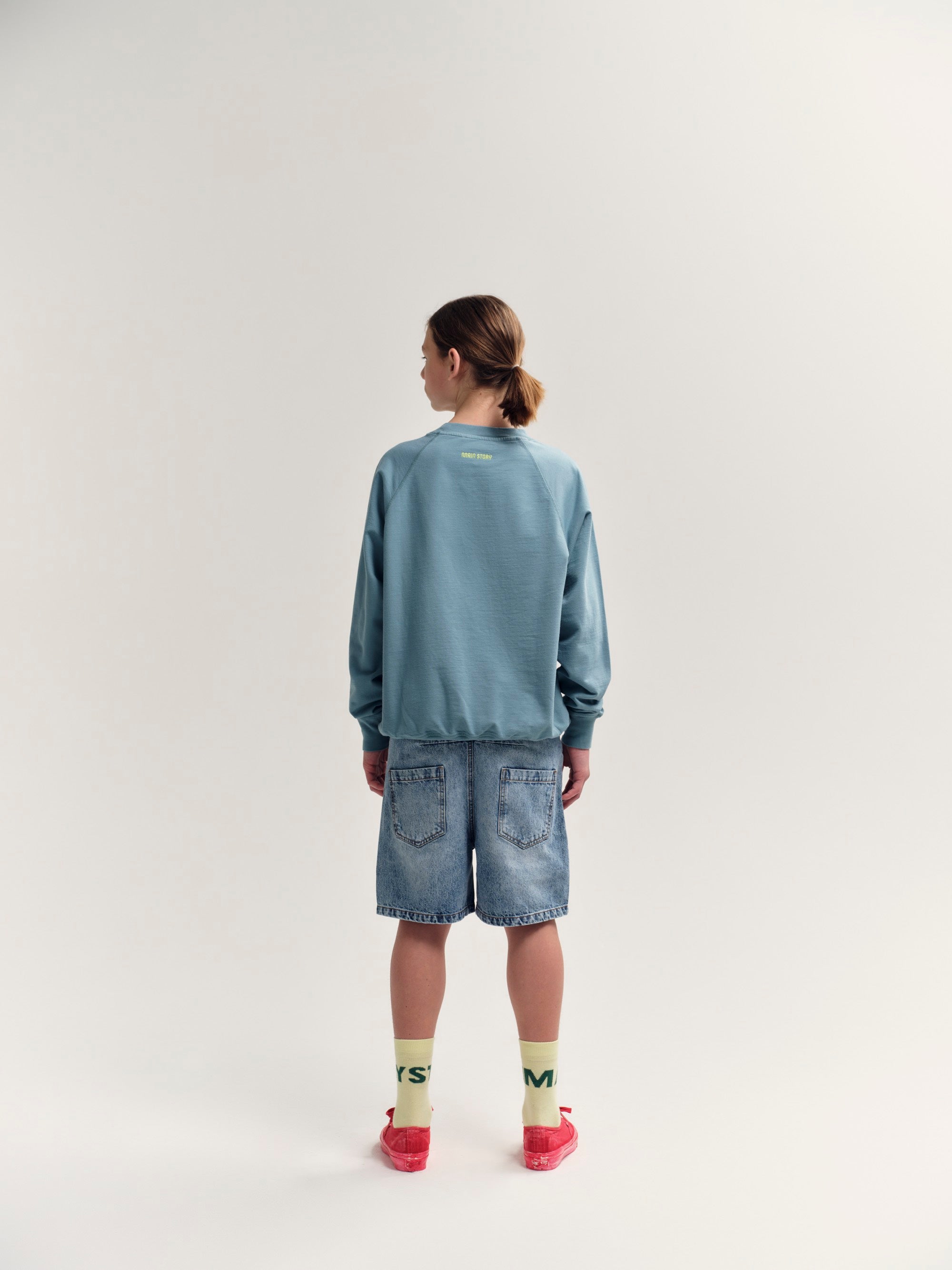 Main Story - denim short - faded blue