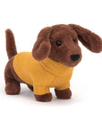 Jellycat - yellow Sweater Sausage Dog