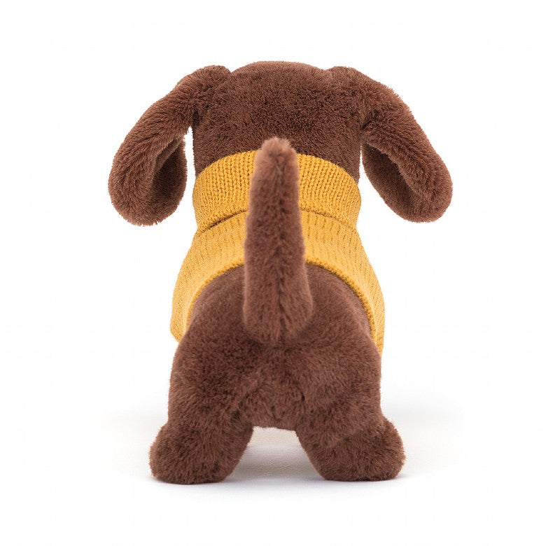 Jellycat - yellow Sweater Sausage Dog