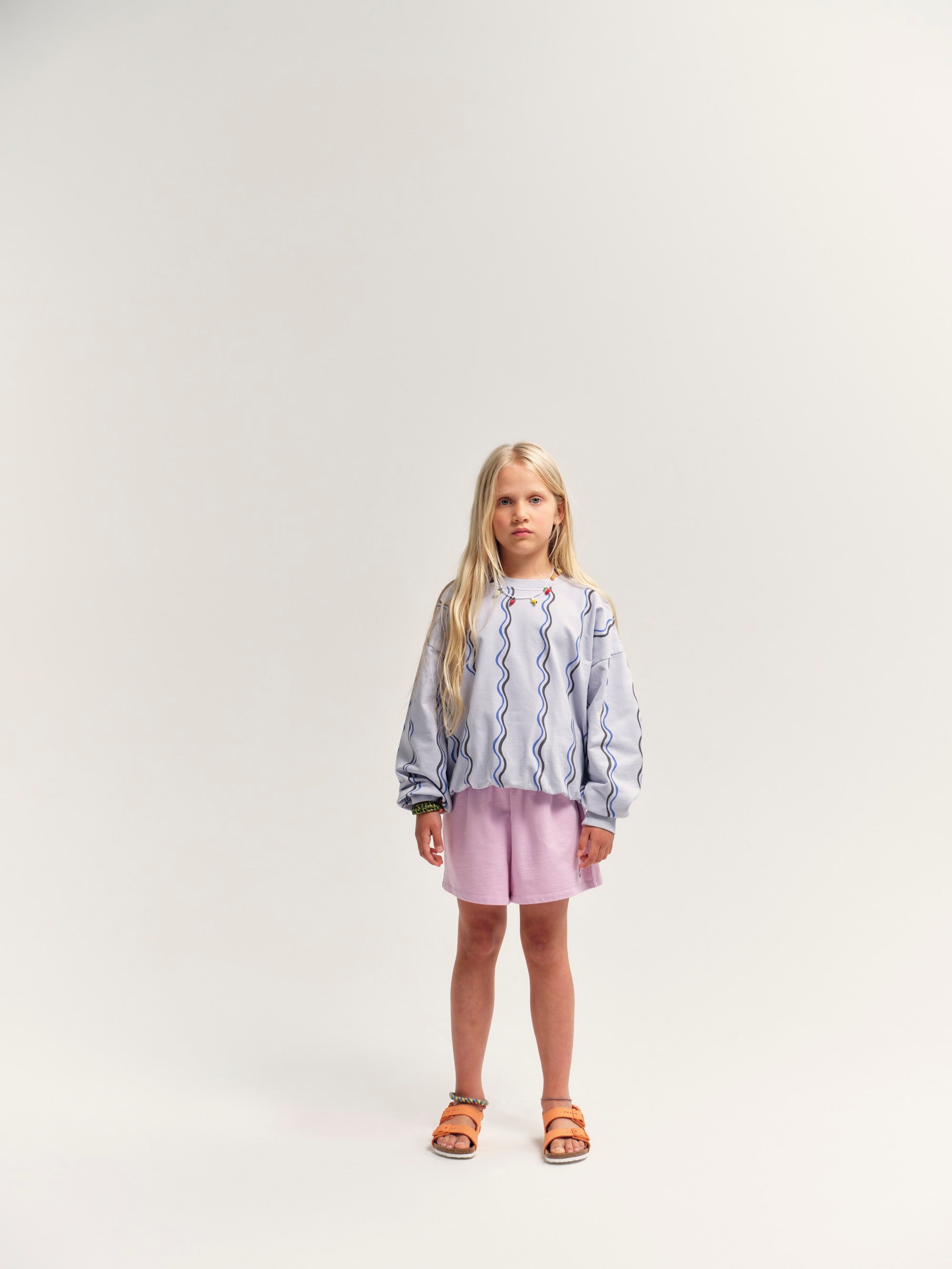 Main Story - fleece track short - pink lavender