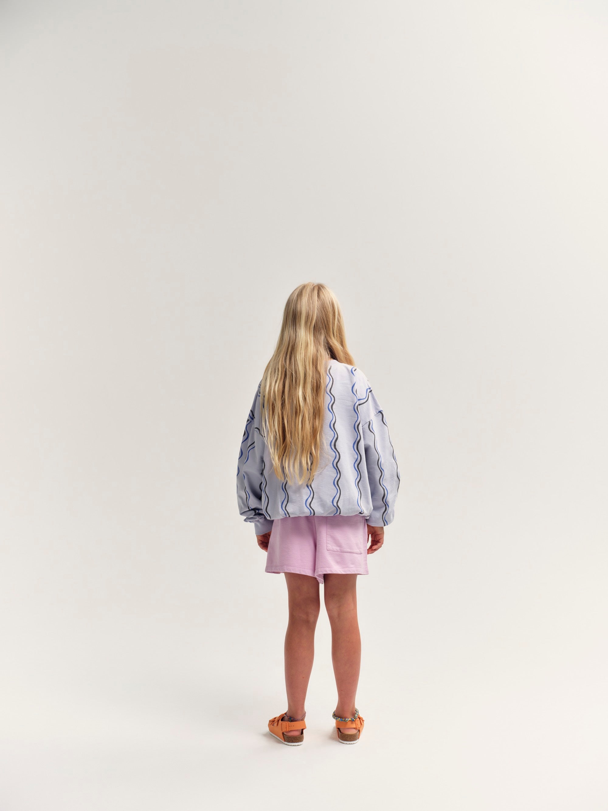 Main Story - fleece track short - pink lavender