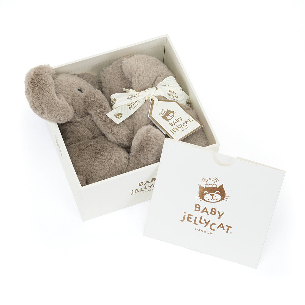 Jellycat - smudge elephant with Soother in giftbox