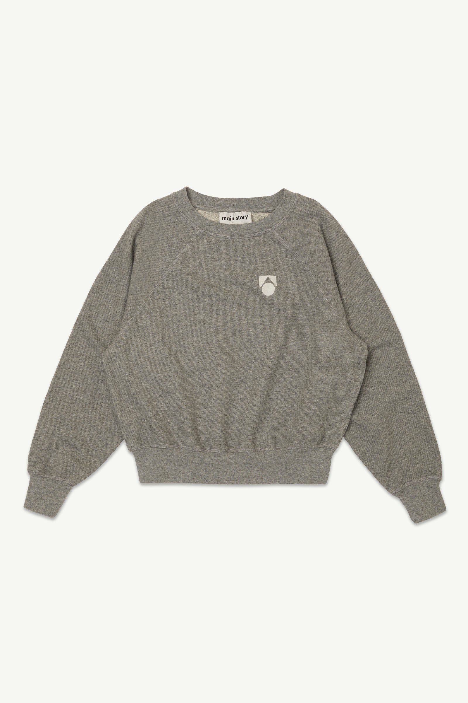 Main Story - fleece raglan sweatshirt - grey melange