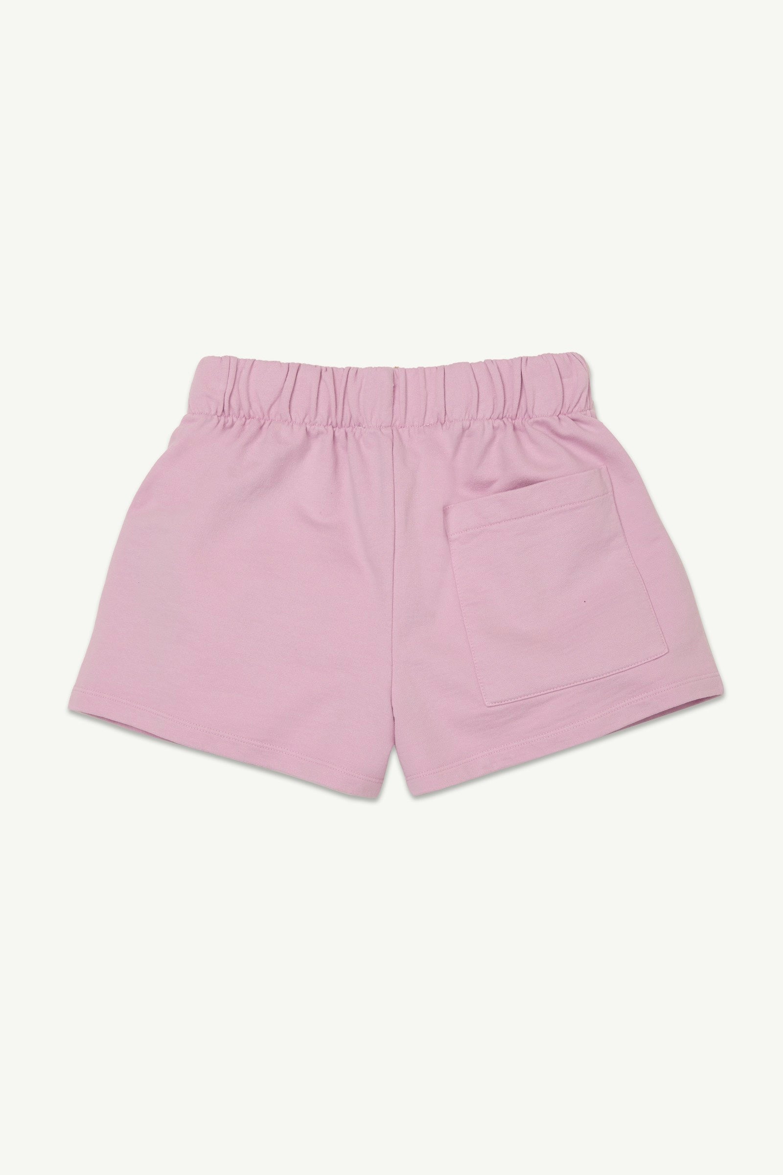 Main Story - fleece track short - pink lavender