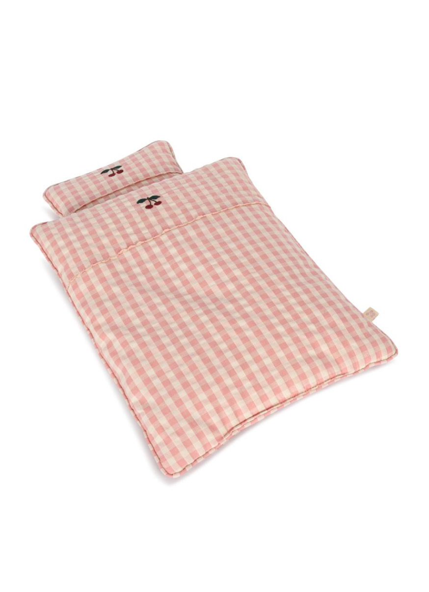 Konges Slojd - doll bedding - powder pink check