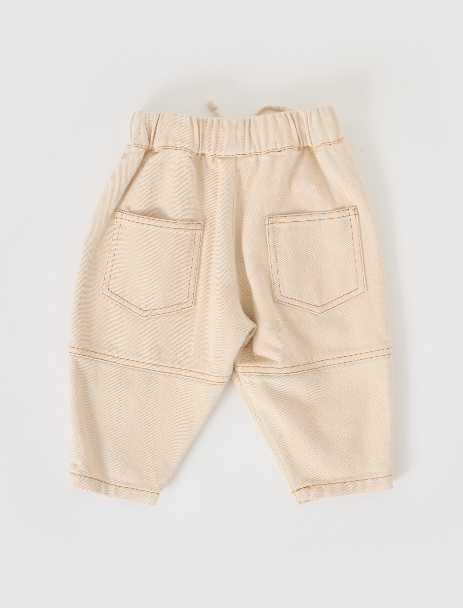 Goldie + Ace - drew denim pocket pants - oat