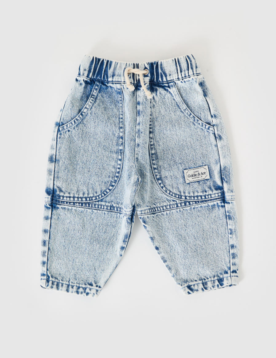 Goldie + Ace - drew denim pocket pants - light blue