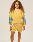 The campamento - kids - yellow colorblock shorts