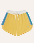 The campamento - kids - yellow colorblock shorts