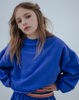 Repose Ams - crop heart sweater - royal bloom