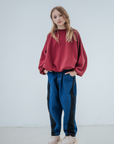 Repose Ams -  iris crop sweater - royal burgundy