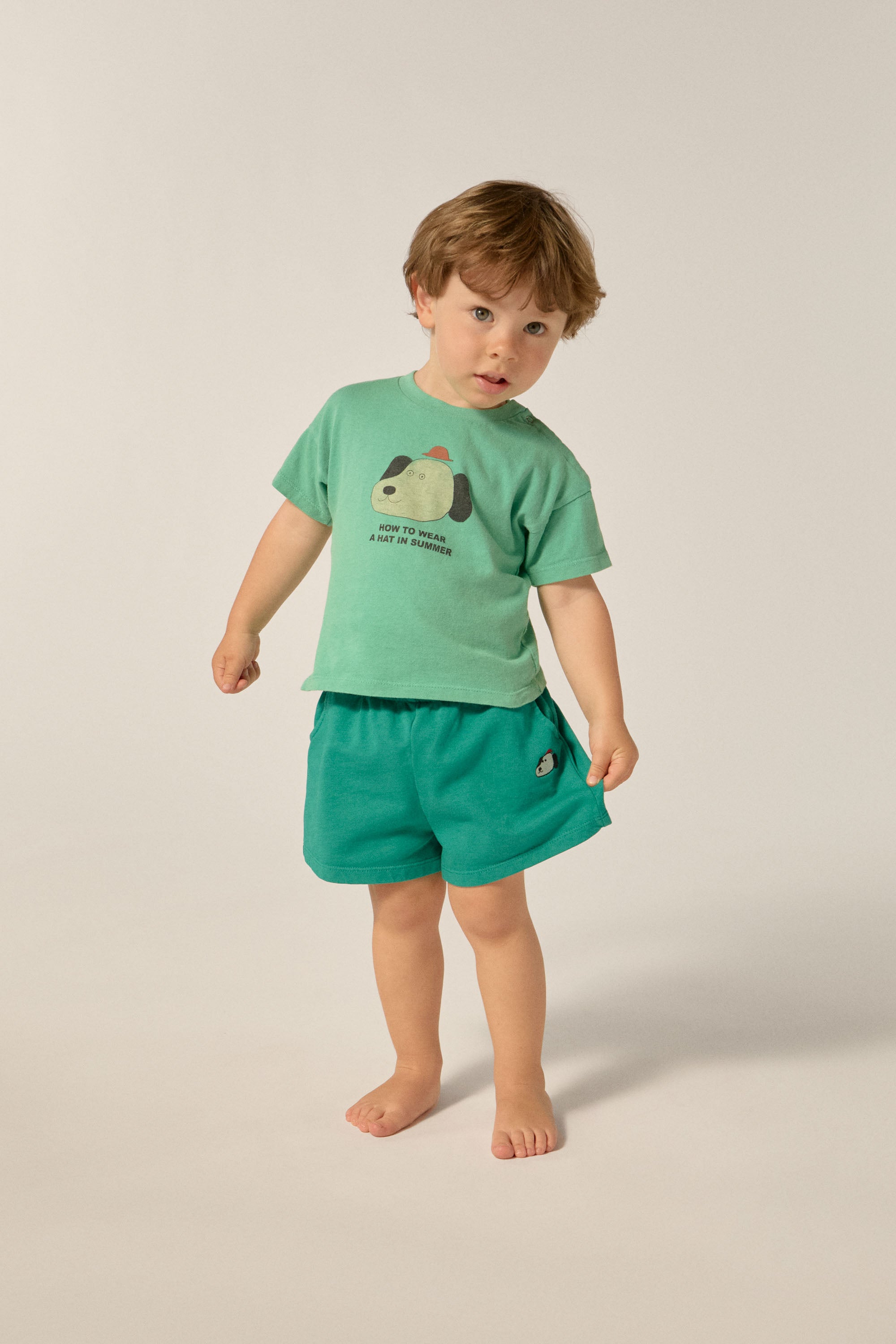 The campamento - baby - green shorts