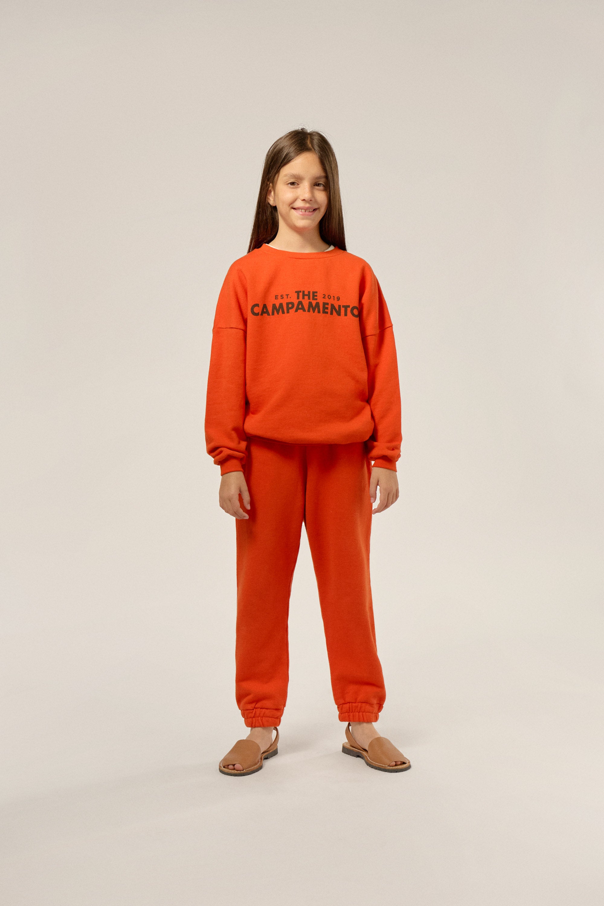 The campamento - kids - orange oversized sweatshirt