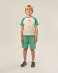 The campamento - kids - green washed shorts