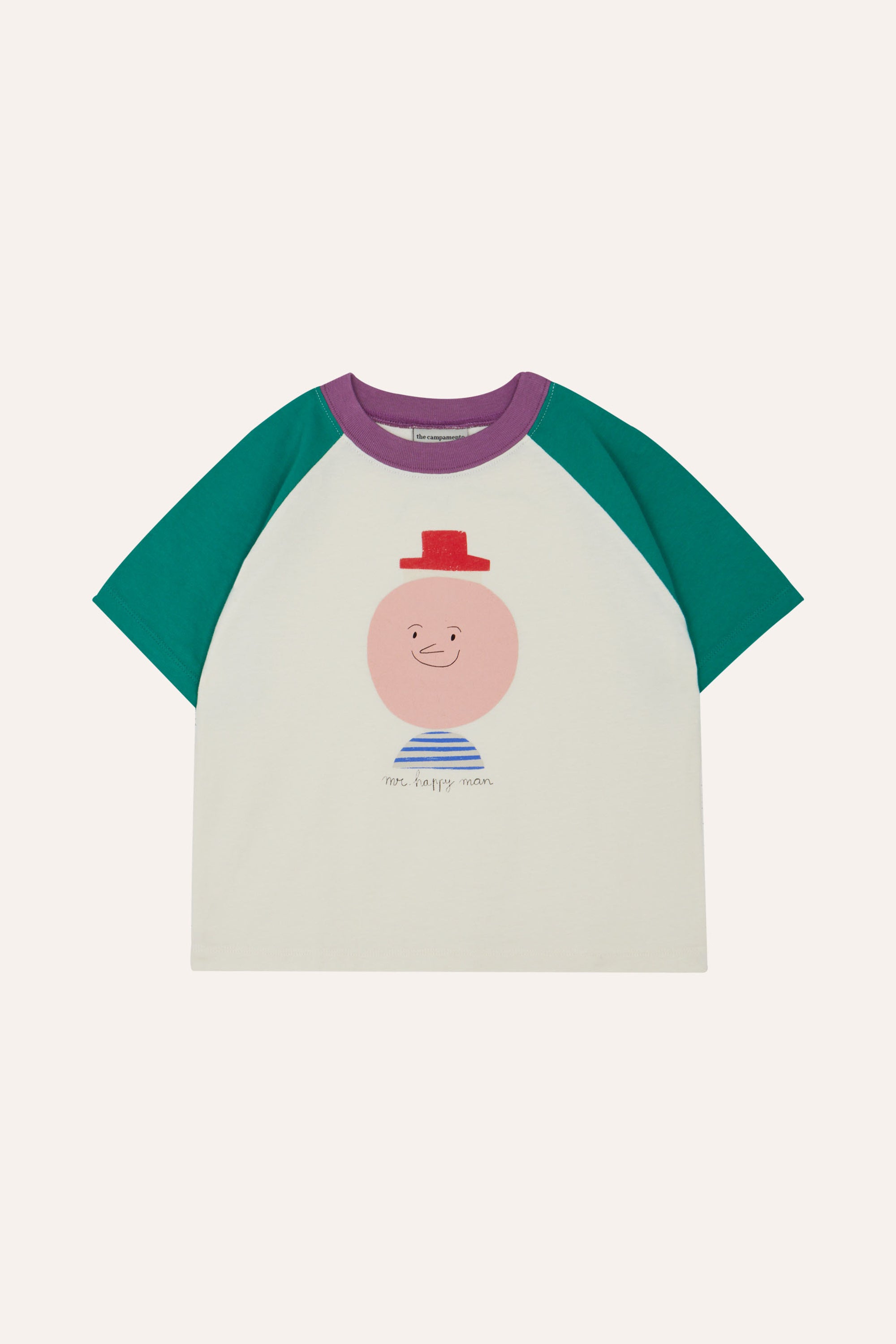 The campamento - kids - happy man color block t-shirt