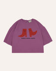 The campamento - kids - purple happy boots t-shirt