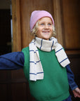 Hvid - wool vest - harvey - kids - grass