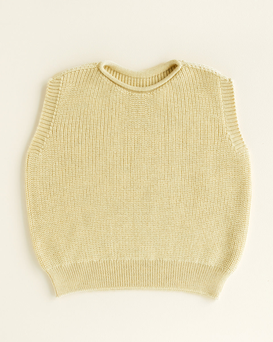 Hvid - wool vest - harvey - kids - light yellow