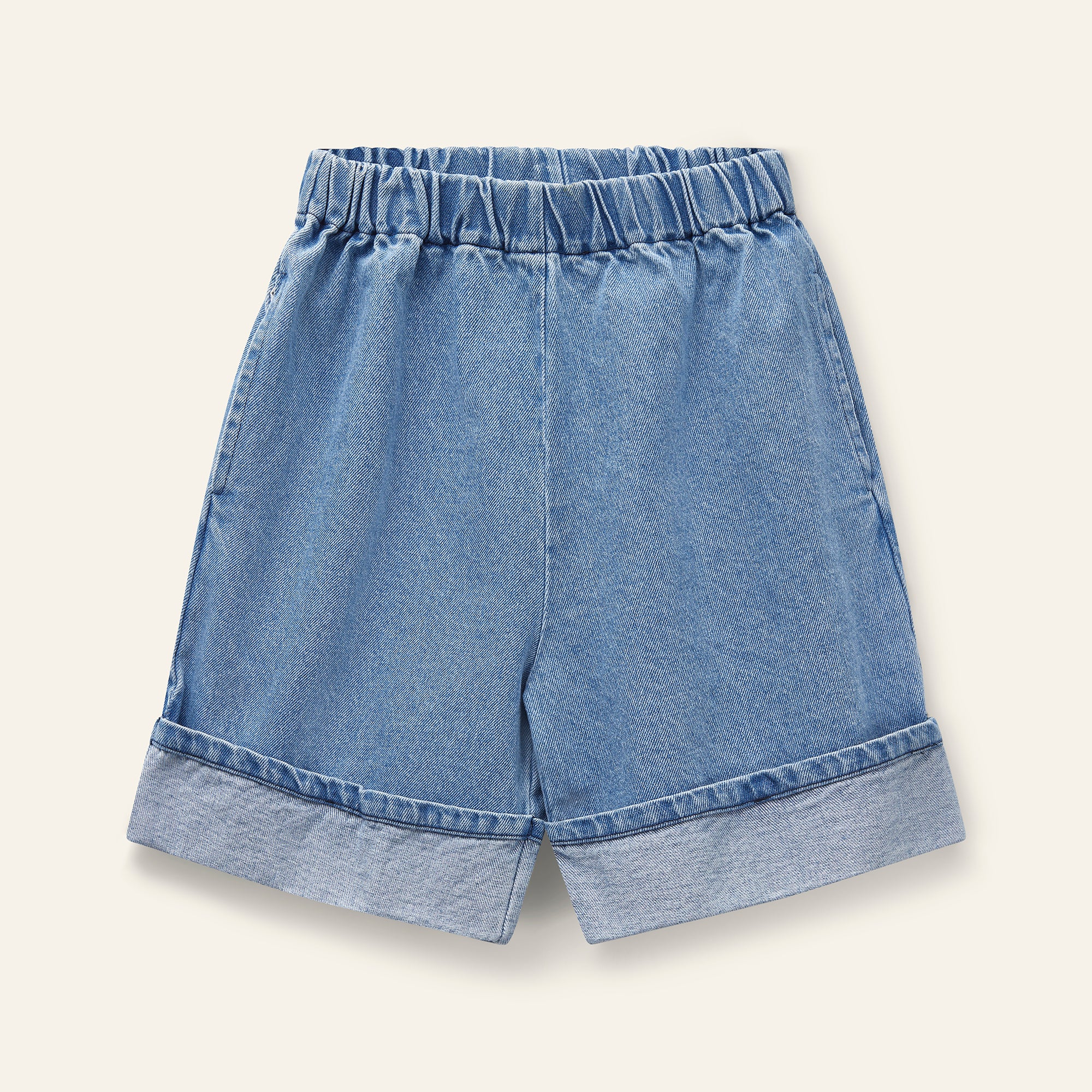 Wynken - keel culotte shorts - mid bleach wash