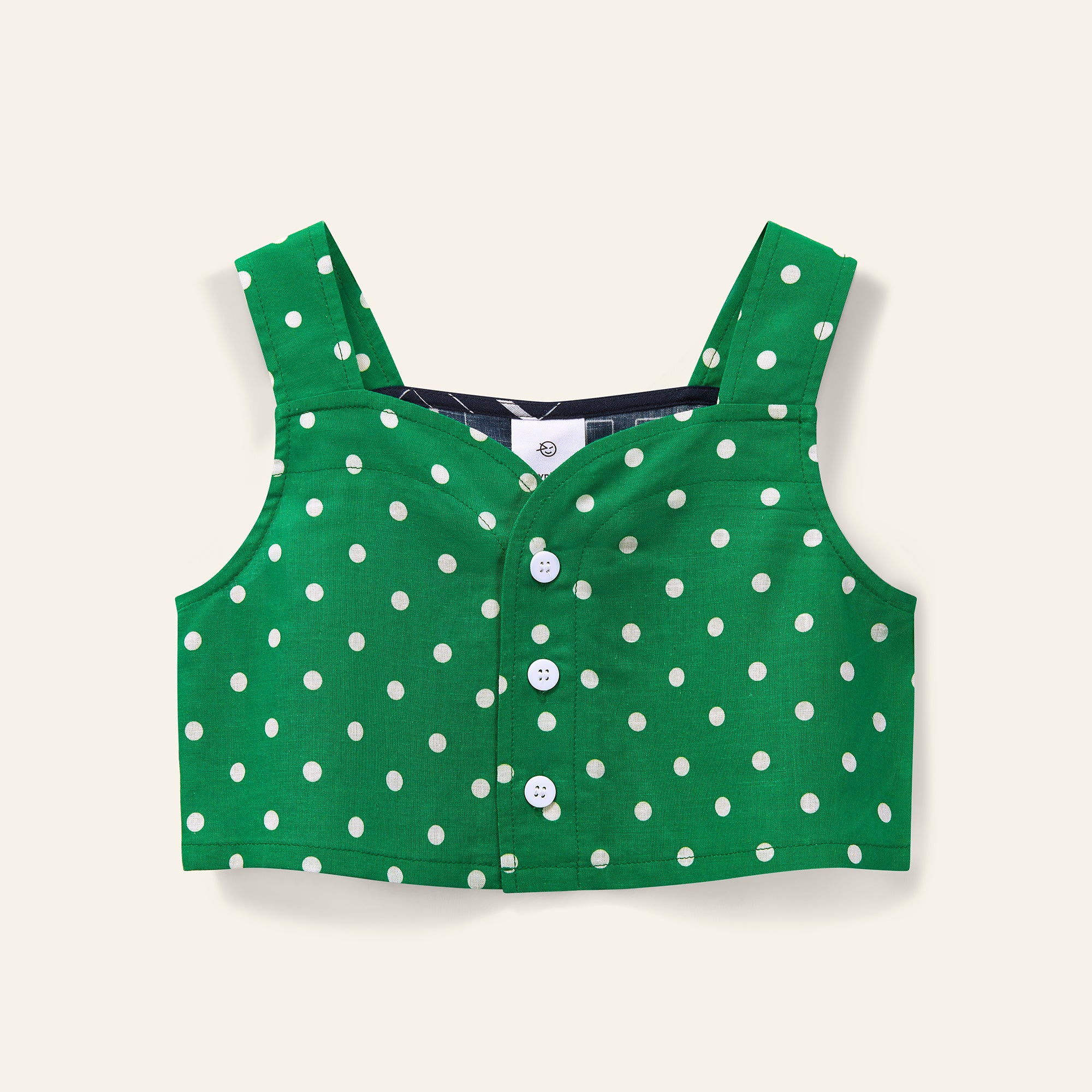 Wynken - glider sun top - fresh green/polka dot