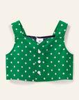 Wynken - glider sun top - fresh green/polka dot