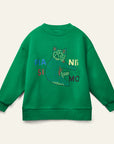 Wynken - kukka cat sweatshirt - python green