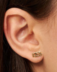 lulu copenhagen - gold plated kiss earring - 1pc