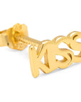 lulu copenhagen - gold plated kiss earring - 1pc