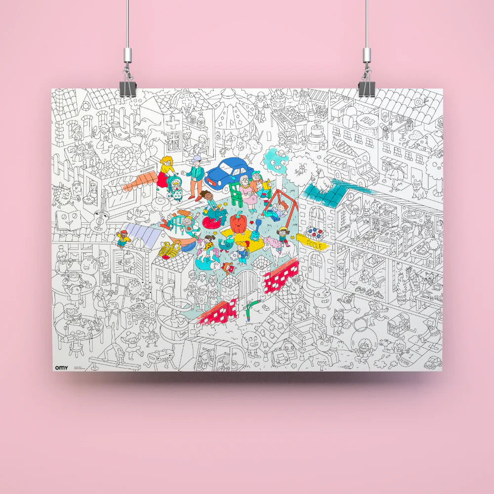 Omy - giant poster 100X70 - kids life